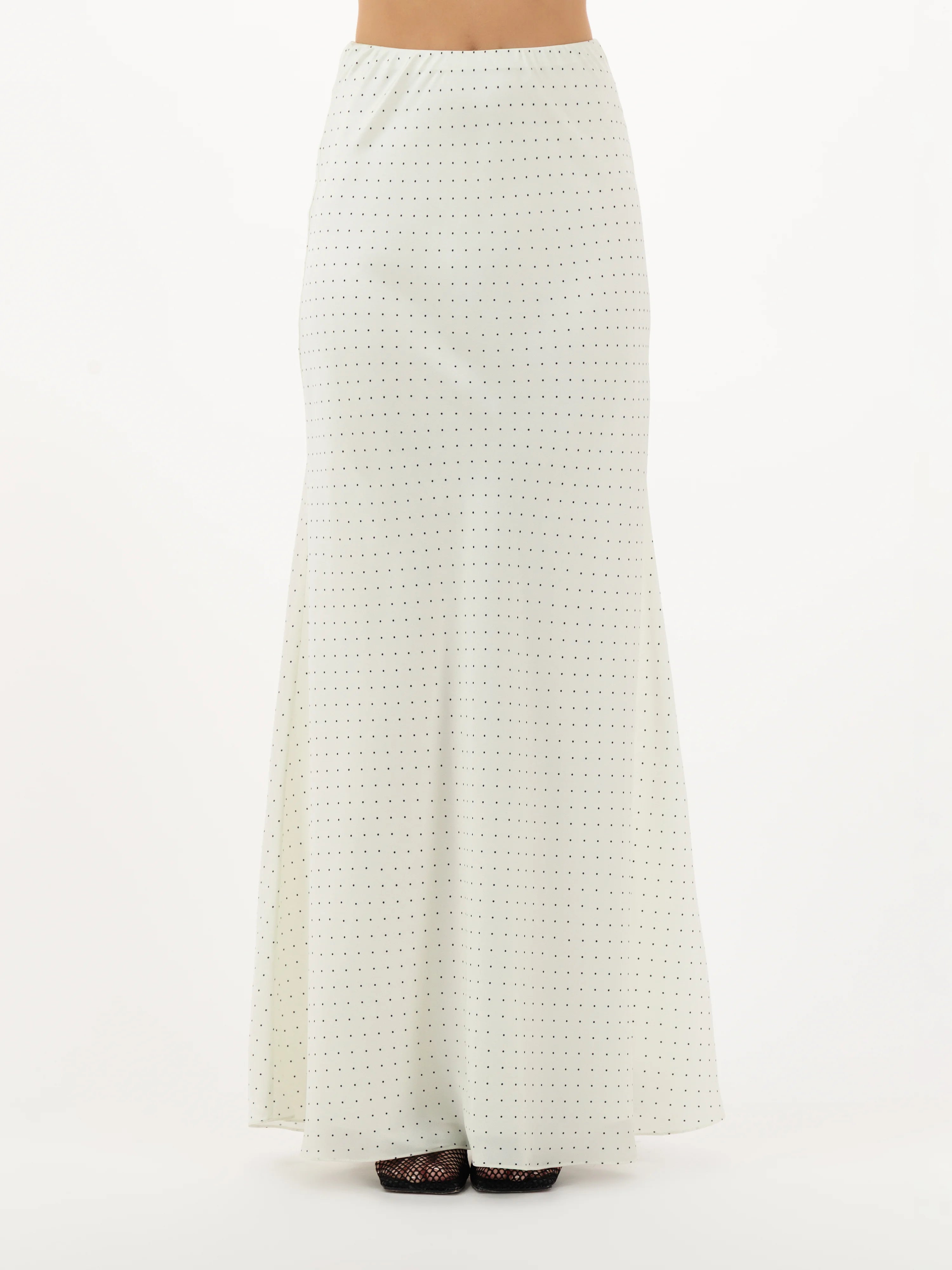 Polka Skirt - White