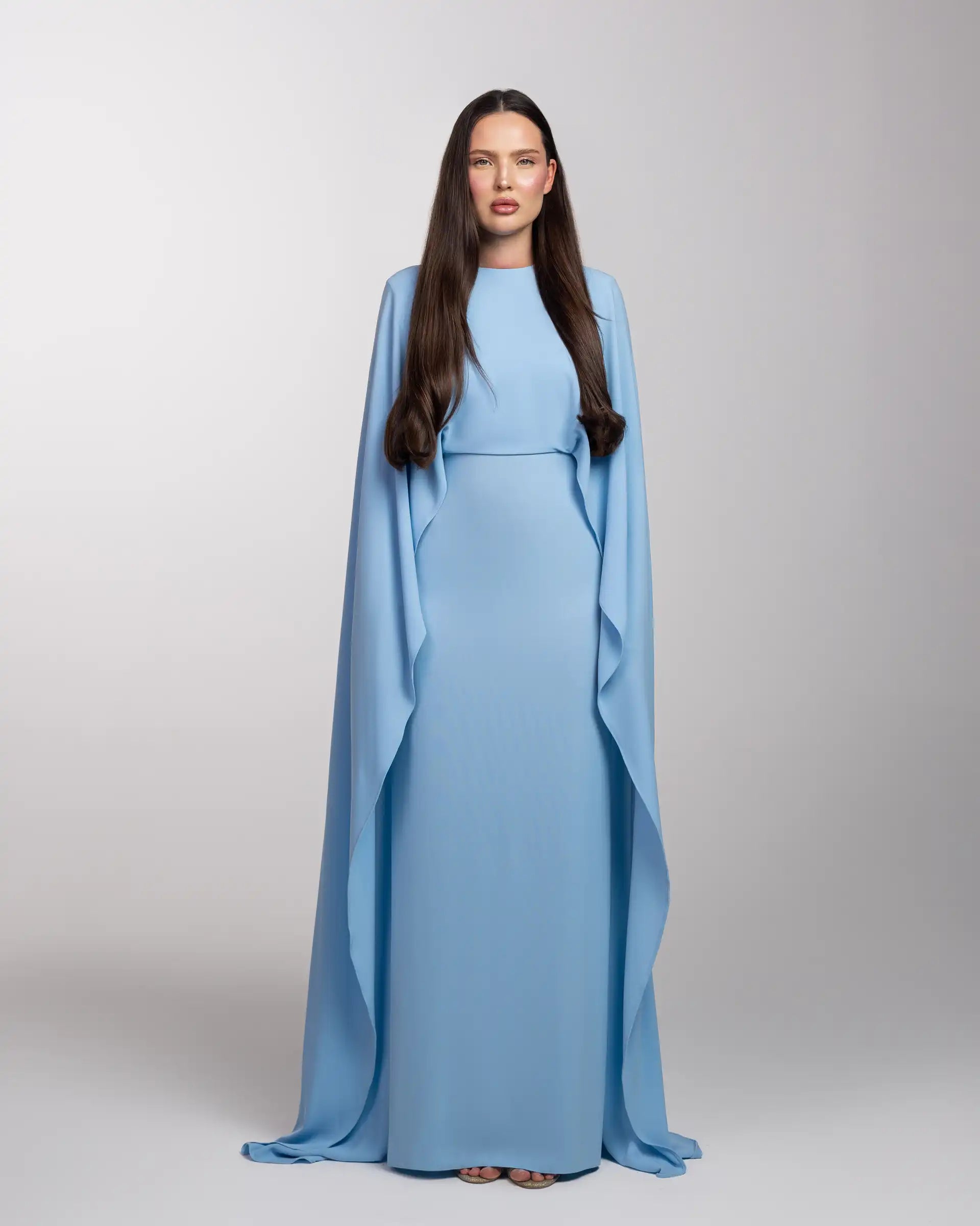 Cape Dress - Blue
