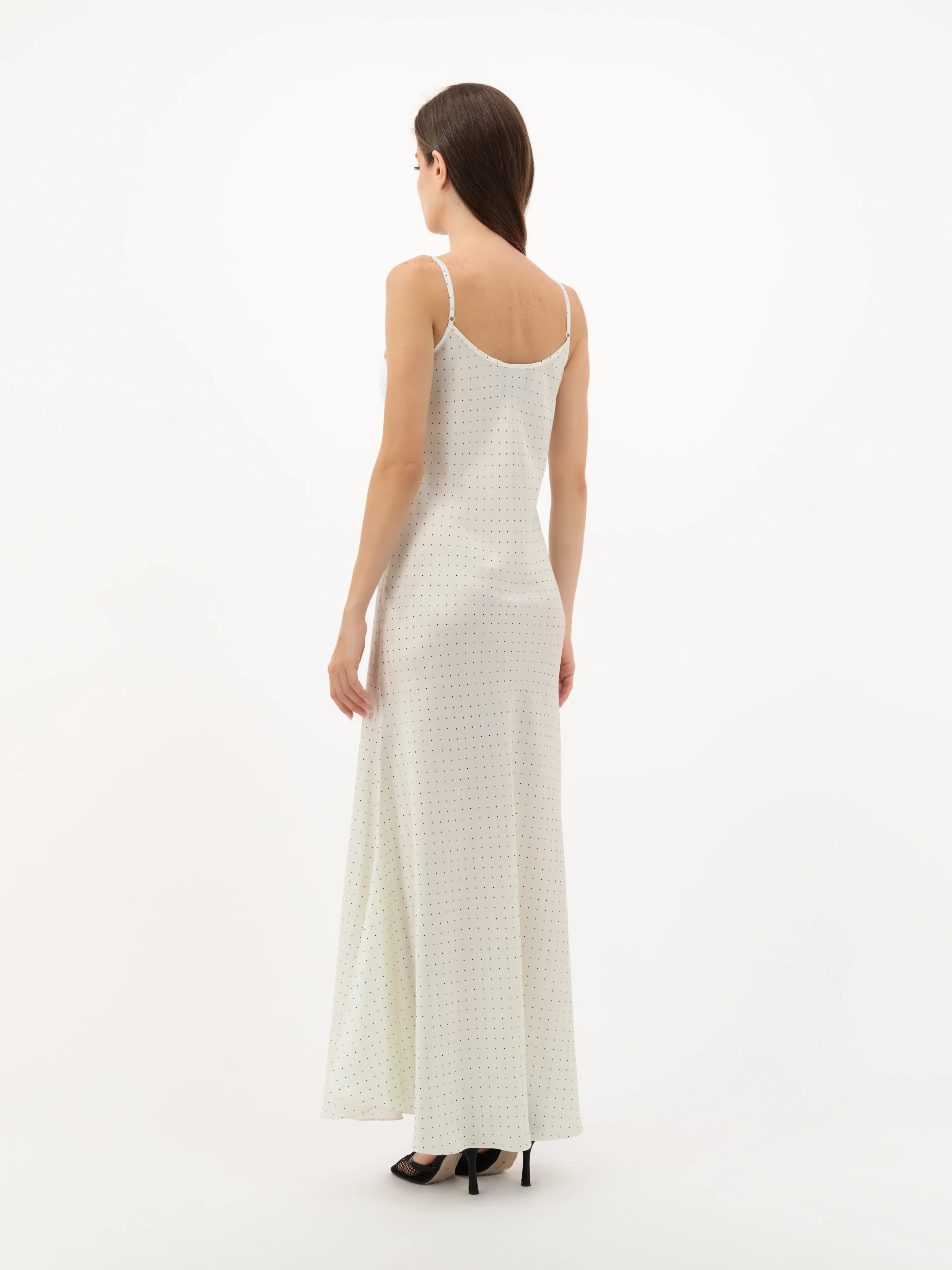 Polka Dress - White