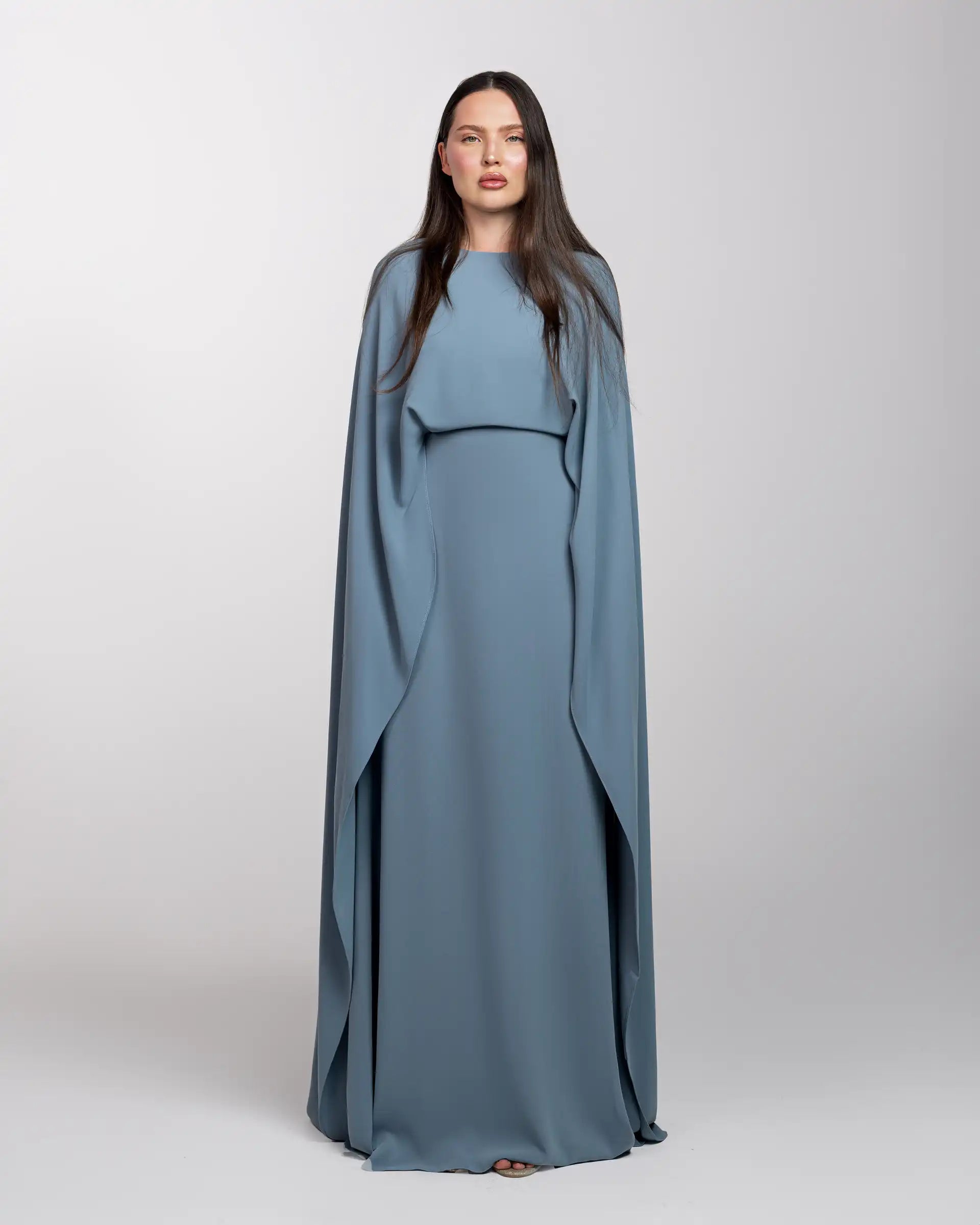 Cape Dress - Grey
